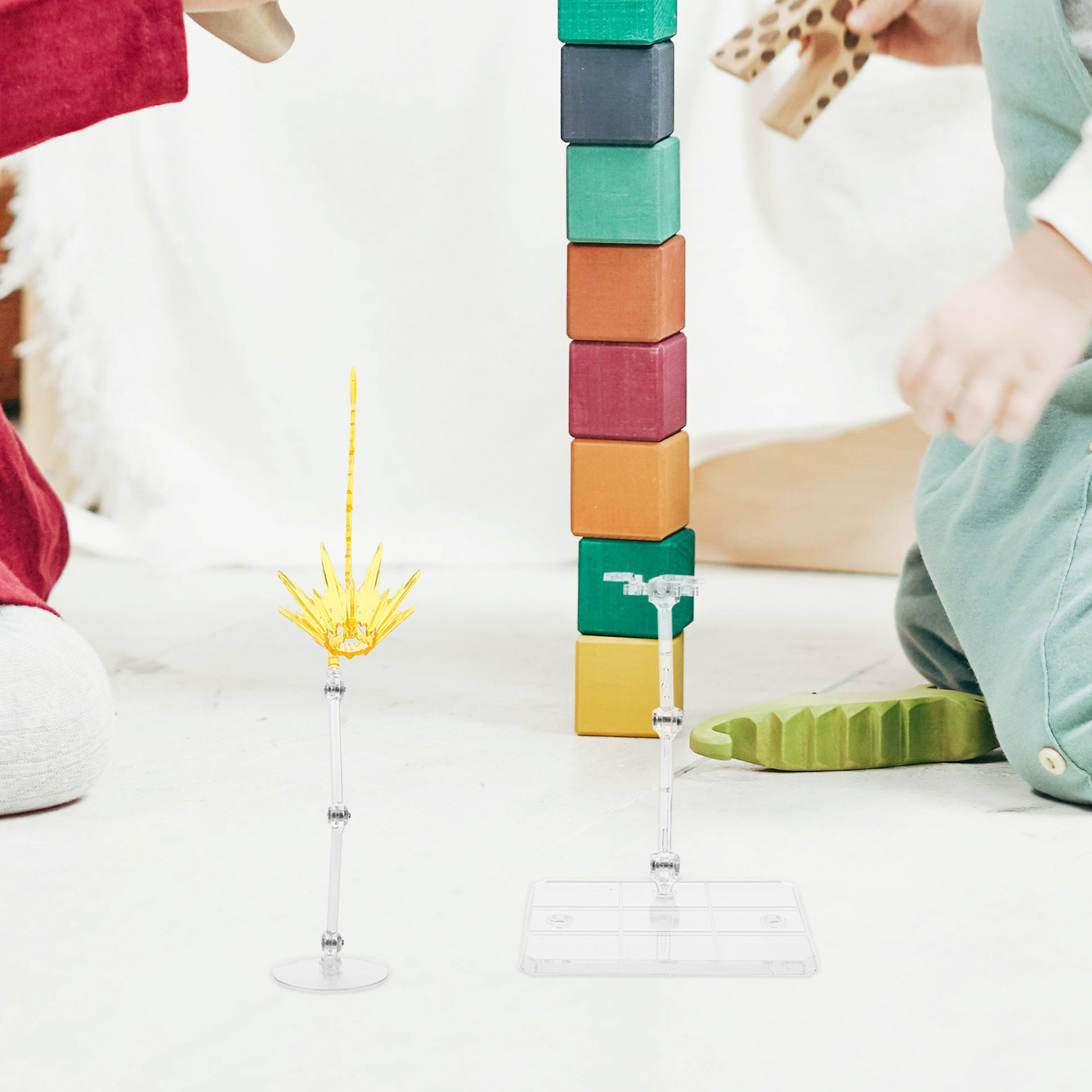 Action Figure Stand - 2 Pezzi Basi Espositive Regolabili per